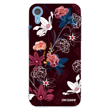 Picasee silikónový prehľadný obal pre Apple iPhone XR - Dark Meadow