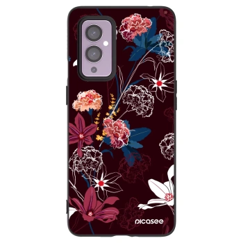 Picasee silikónový čierny obal pre OnePlus 9 - Dark Meadow