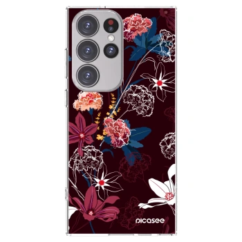 Picasee silikónový prehľadný obal pre Samsung Galaxy S23 Ultra 5G - Dark Meadow