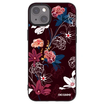 Picasee silikónový čierny obal pre Apple iPhone 15 Plus - Dark Meadow
