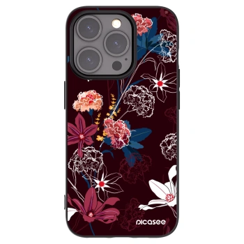Picasee silikónový čierny obal pre Apple iPhone 15 Pro - Dark Meadow
