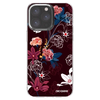 Picasee silikónový prehľadný obal pre Apple iPhone 15 Pro Max - Dark Meadow