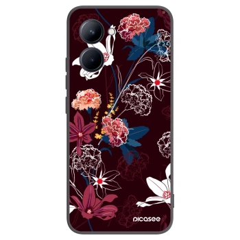 Picasee silikónový čierny obal pre Realme C33 (2023) - Dark Meadow