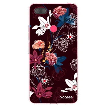 Picasee silikónový prehľadný obal pre Xiaomi Mi 8 Lite - Dark Meadow