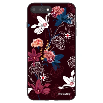 Picasee silikónový čierny obal pre Apple iPhone 7 Plus - Dark Meadow