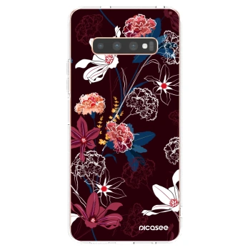 Picasee silikónový prehľadný obal pre Samsung Galaxy S10 Plus G975 - Dark Meadow