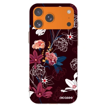 Picasee silikónový prehľadný obal pre Apple iPhone 17 Pro Max - Dark Meadow