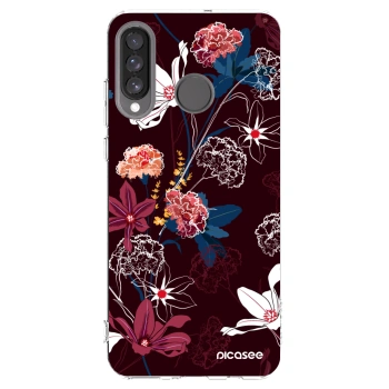 Picasee silikónový prehľadný obal pre Huawei P30 Lite - Dark Meadow