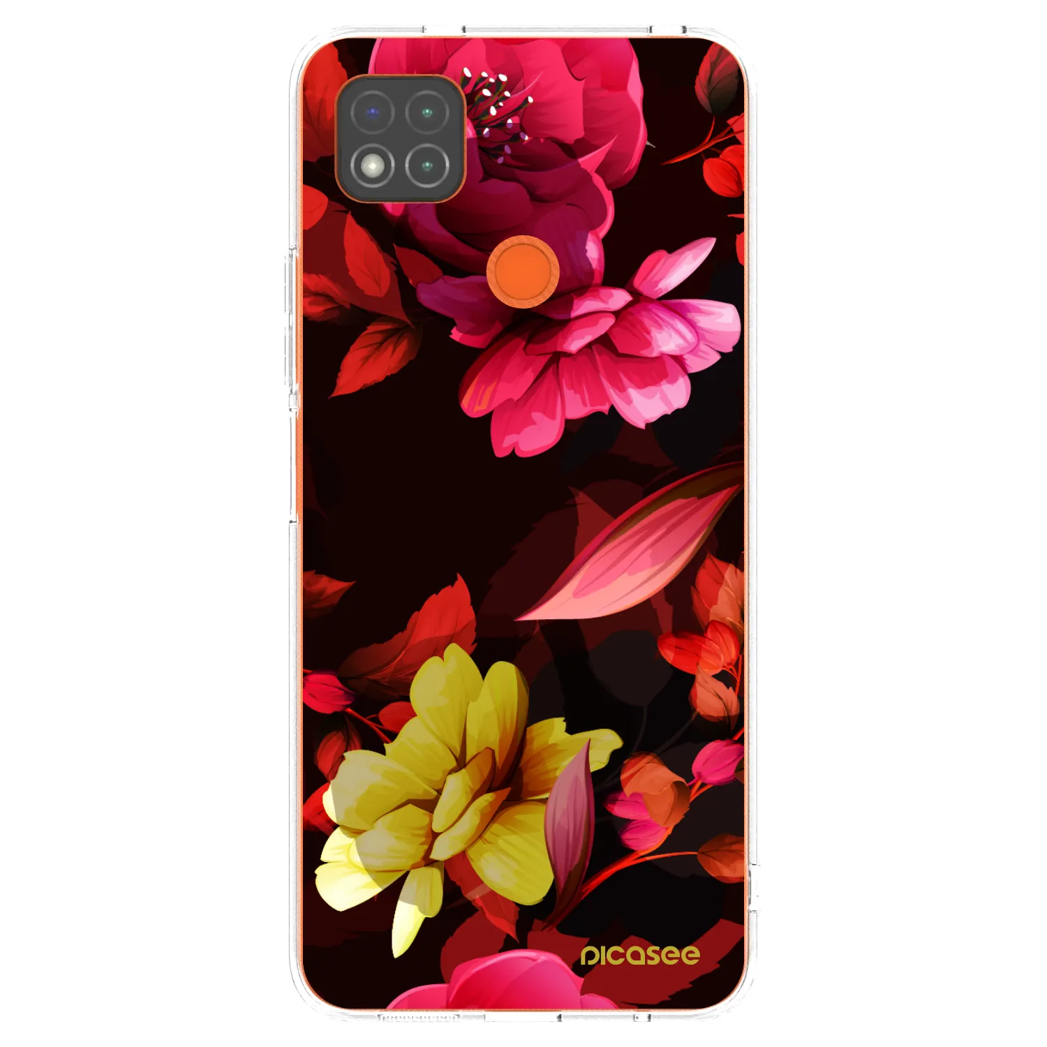 Picasee silikónový prehľadný obal pre Xiaomi Redmi 9C - Dark Peonny