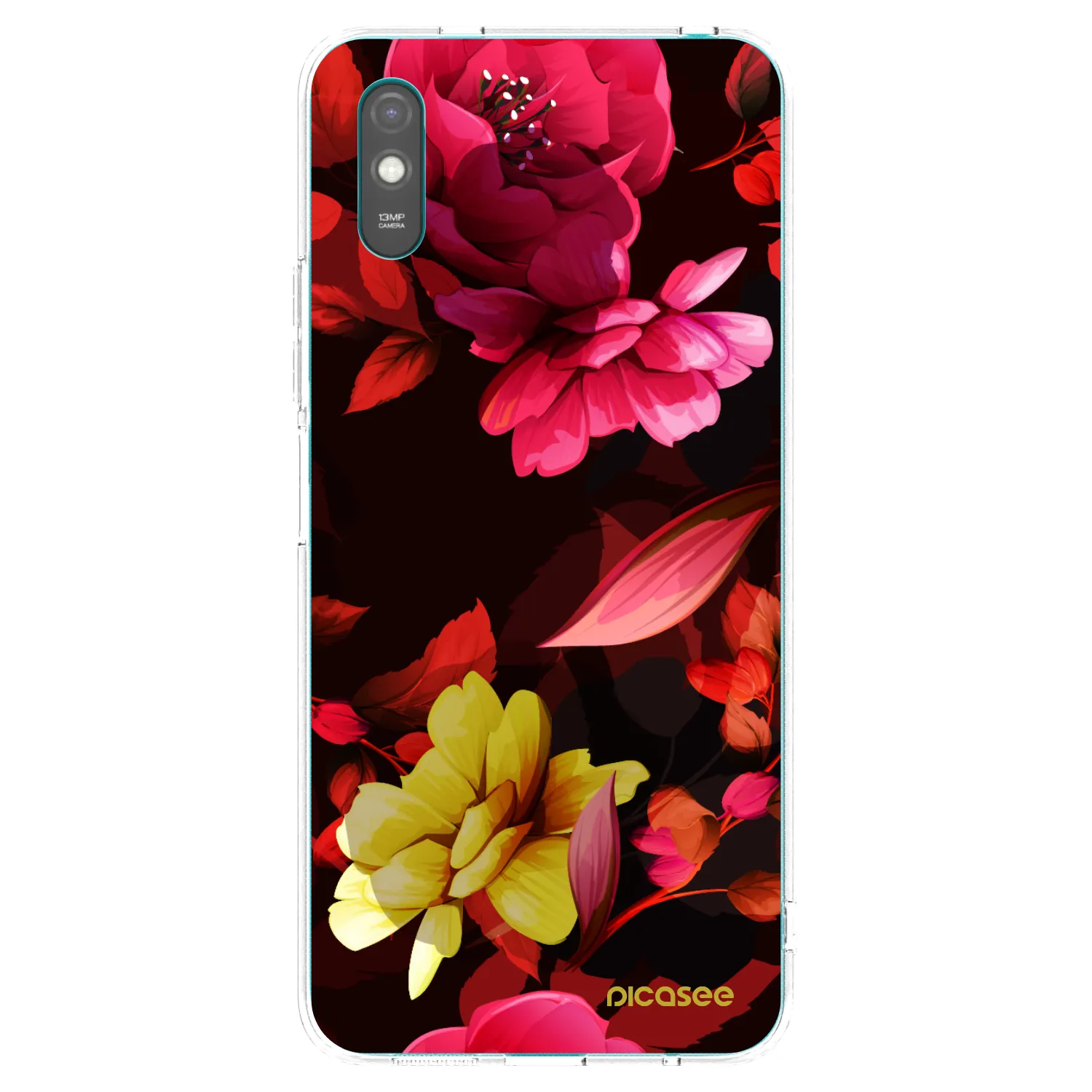 Picasee silikónový prehľadný obal pre Xiaomi Redmi 9A - Dark Peonny