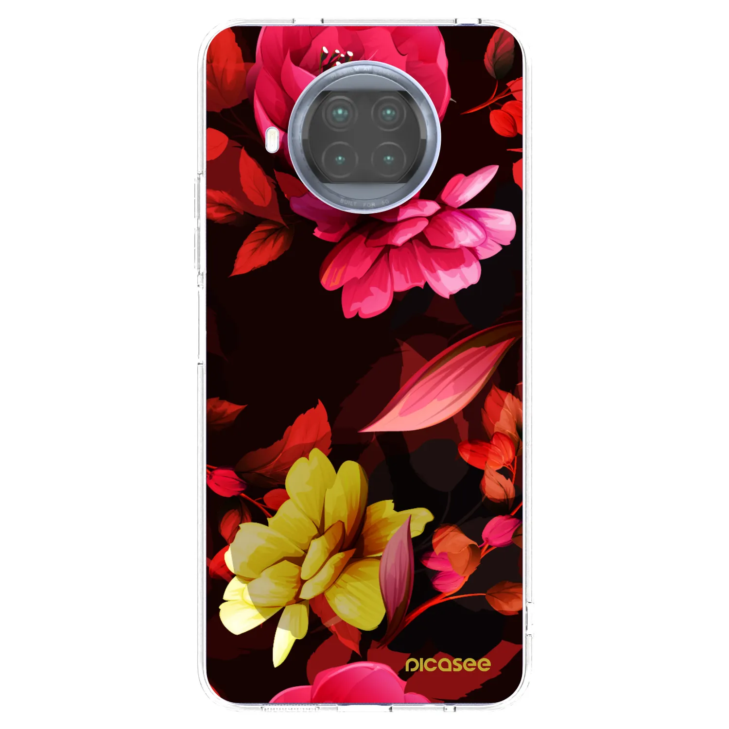 Picasee silikónový prehľadný obal pre Xiaomi Mi 10T Lite - Dark Peonny