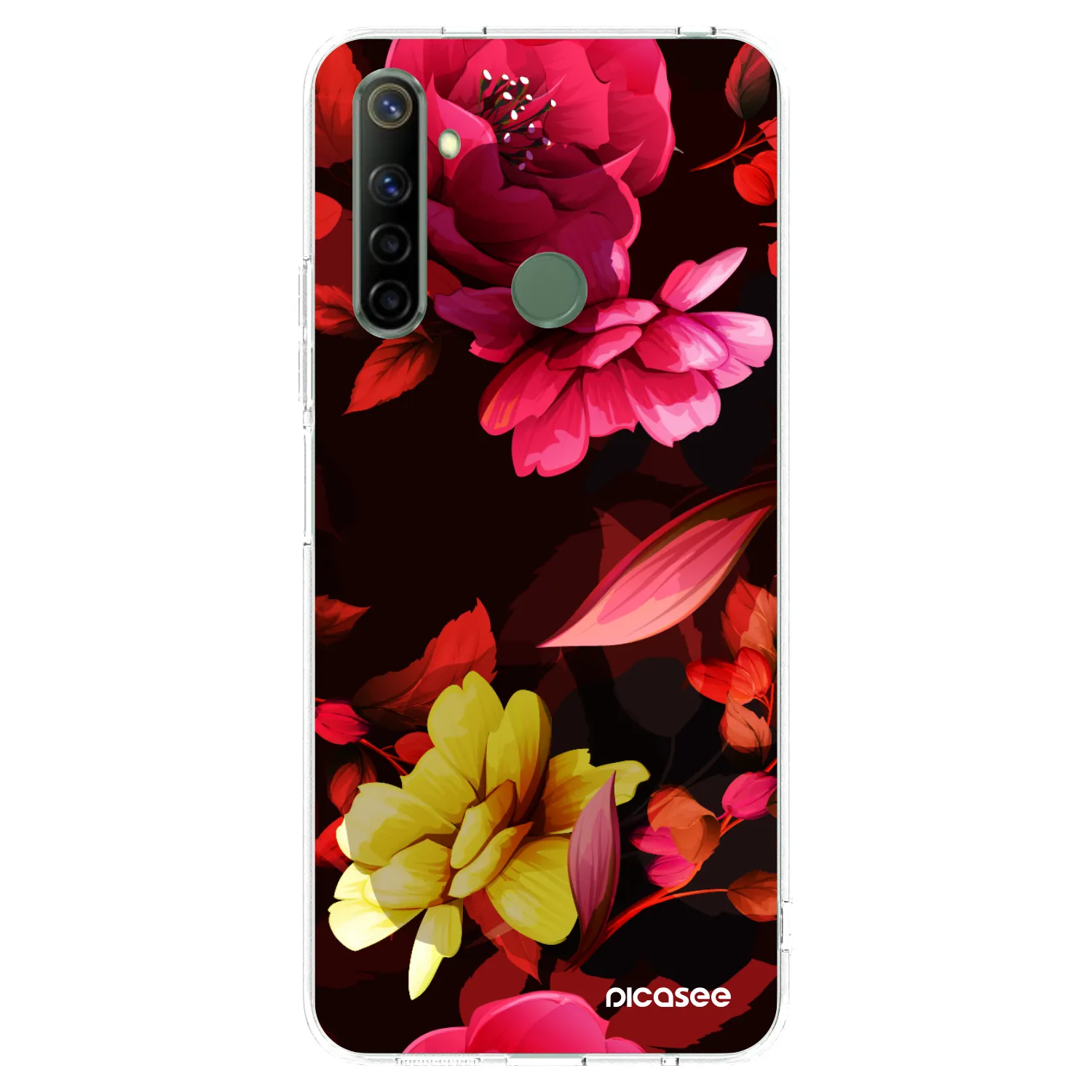 Picasee silikónový prehľadný obal pre Realme 6i - Dark Peonny