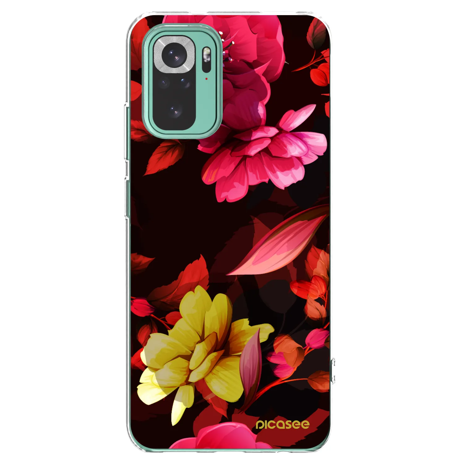 Picasee silikónový prehľadný obal pre Xiaomi Redmi Note 10 Pro - Dark Peonny