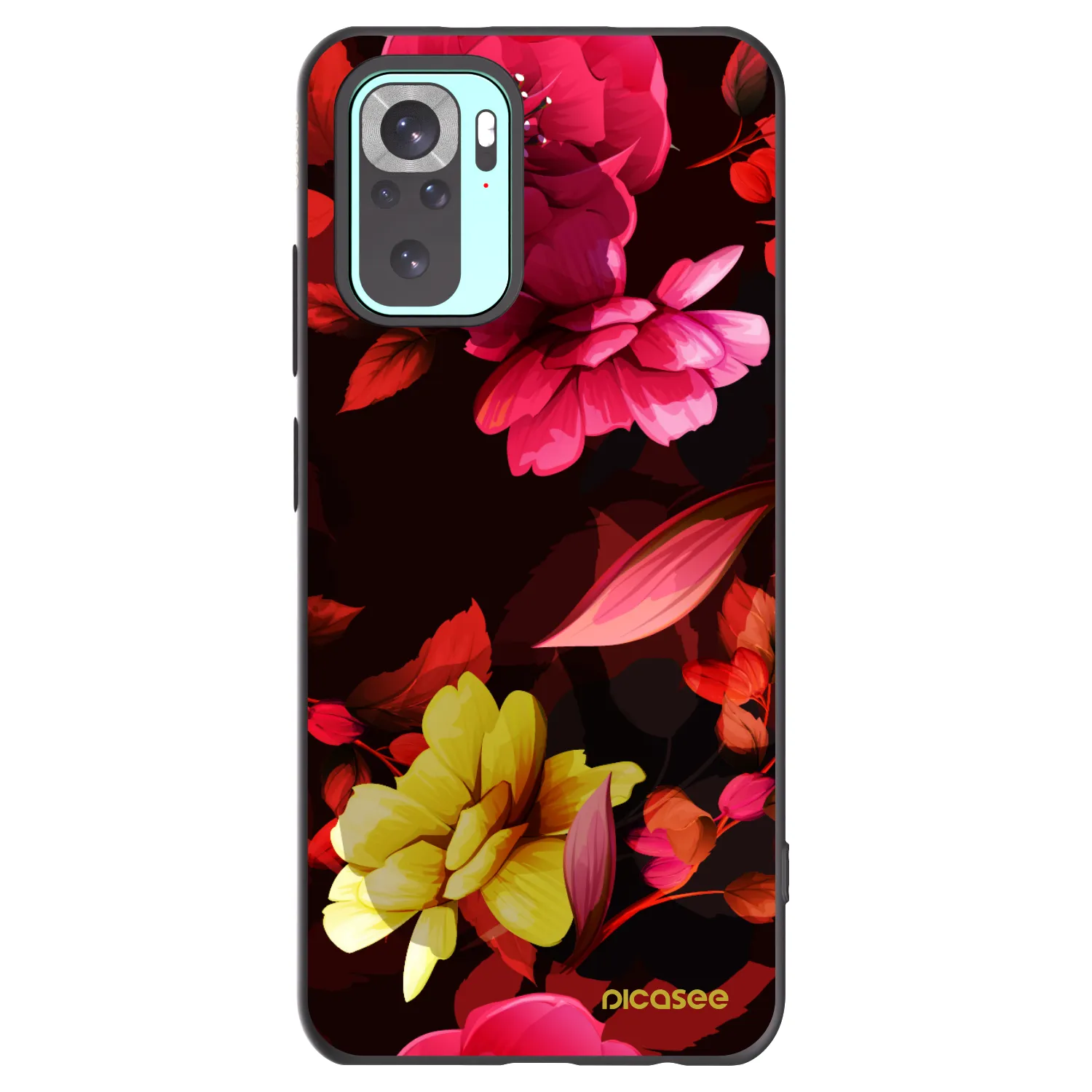 Picasee silikónový čierny obal pre Xiaomi Redmi Note 10 Pro - Dark Peonny