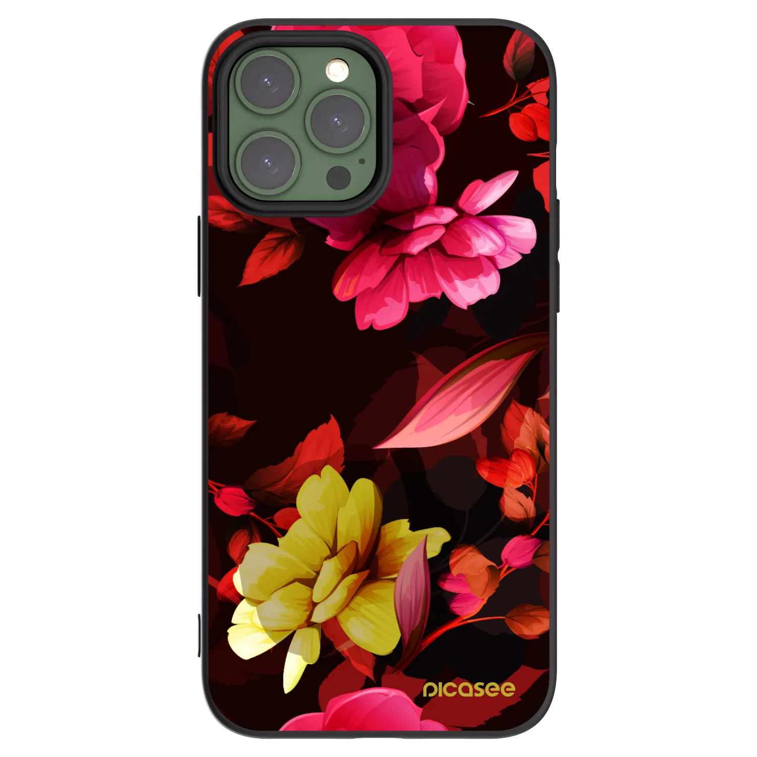Silikónový čierny obal pre Apple iPhone 13 Pro Max - Dark Peonny