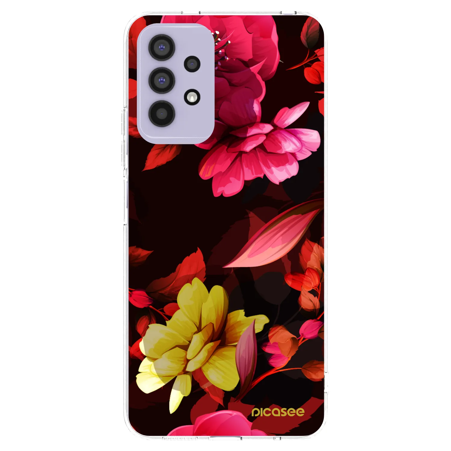 Picasee silikónový prehľadný obal pre Samsung Galaxy A32 4G SM-A325F - Dark Peonny