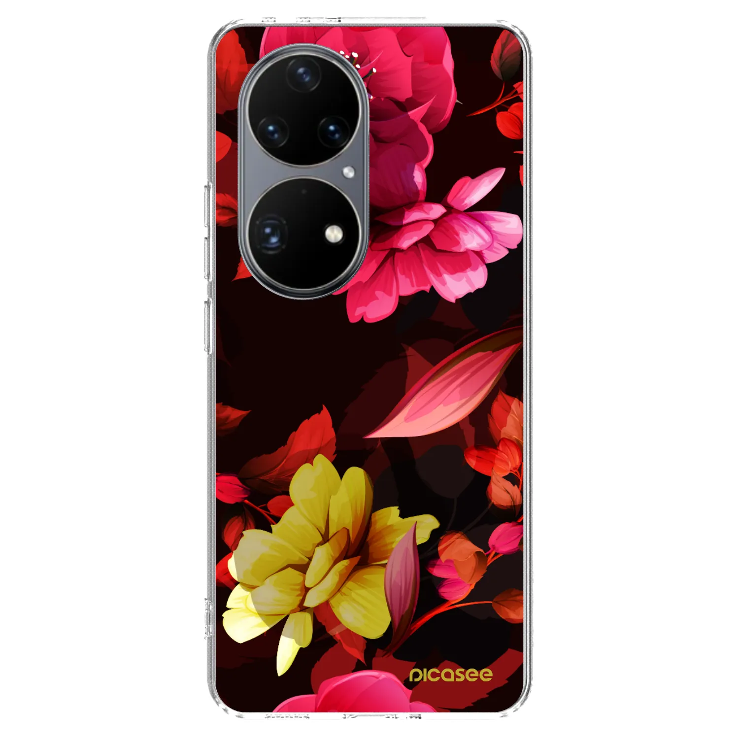 Picasee silikónový prehľadný obal pre Huawei P50 - Dark Peonny