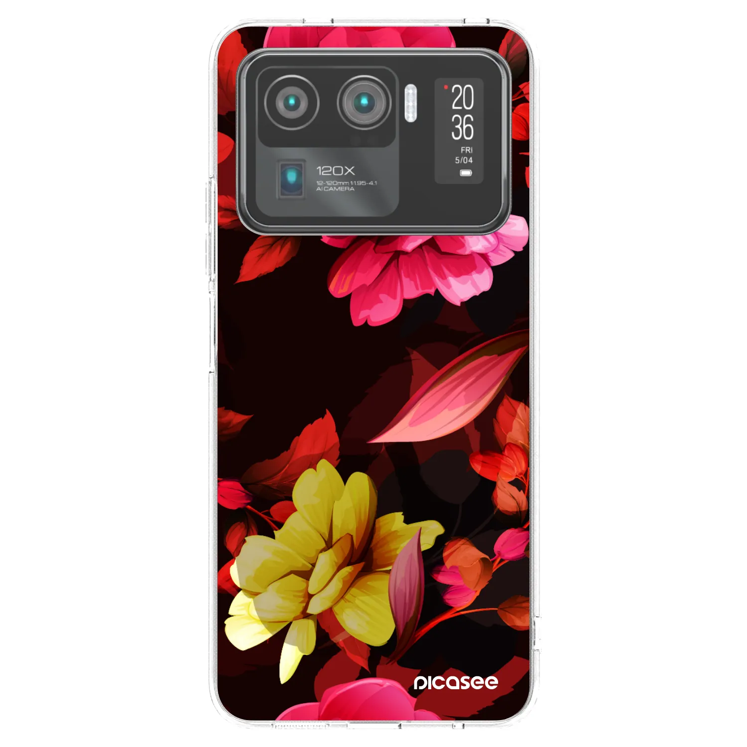 Picasee silikónový prehľadný obal pre Xiaomi Mi 11 Ultra - Dark Peonny
