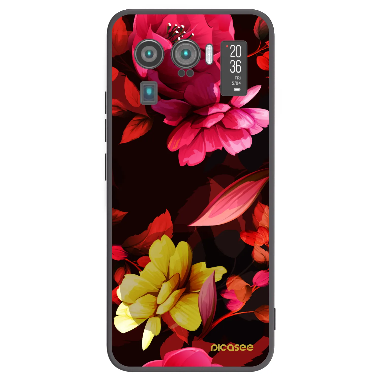 Picasee silikónový čierny obal pre Xiaomi Mi 11 Ultra - Dark Peonny