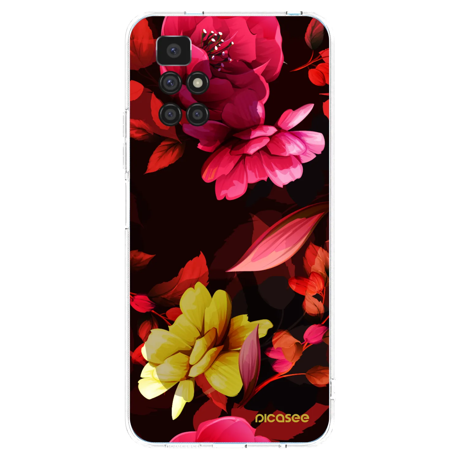Picasee silikónový prehľadný obal pre Xiaomi Redmi 10 - Dark Peonny