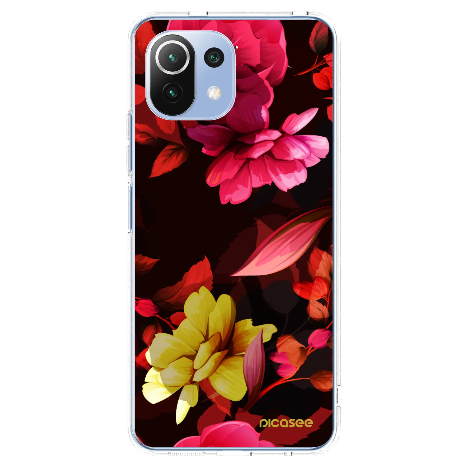 Picasee silikónový prehľadný obal pre Xiaomi 11 Lite 5G NE - Dark Peonny