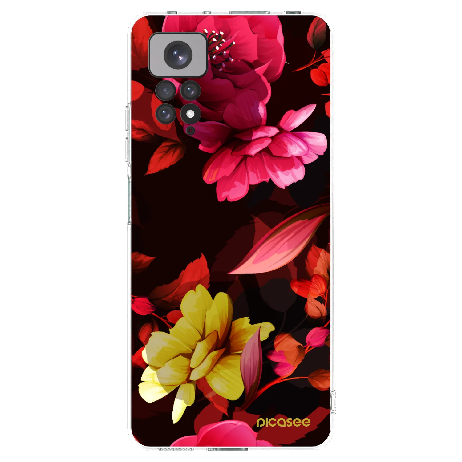 Picasee silikónový prehľadný obal pre Xiaomi Redmi Note 11 - Dark Peonny