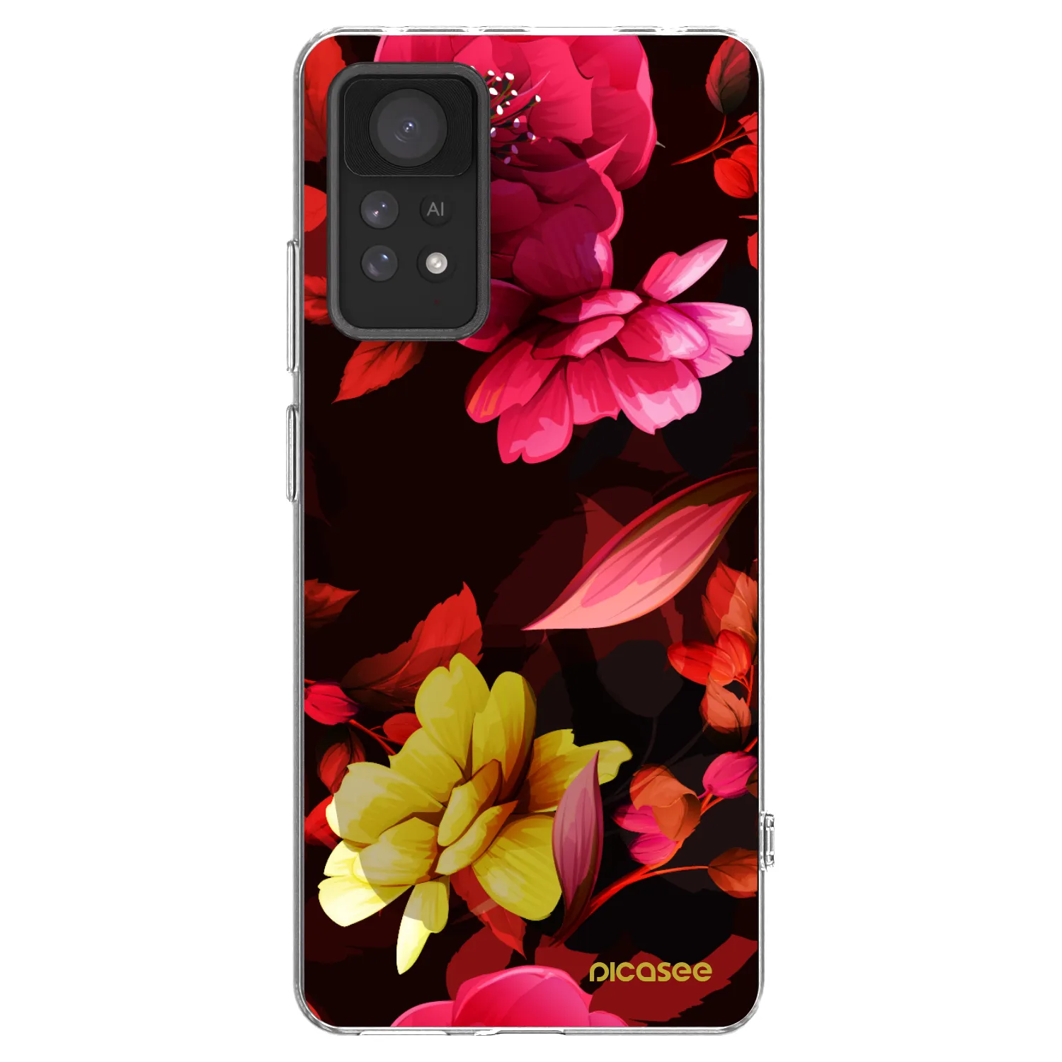 Picasee silikónový prehľadný obal pre Xiaomi Redmi Note 11 Pro 5G - Dark Peonny