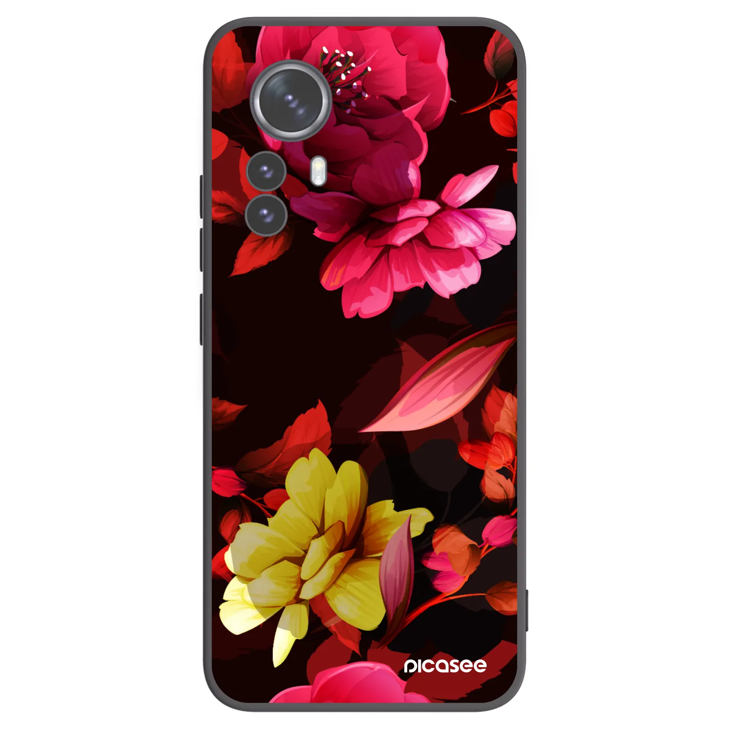 Picasee silikónový čierny obal pre Xiaomi 12 Pro - Dark Peonny