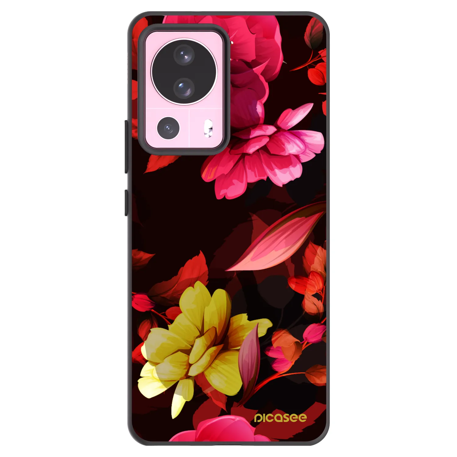 Picasee silikónový čierny obal pre Xiaomi 13 Lite - Dark Peonny