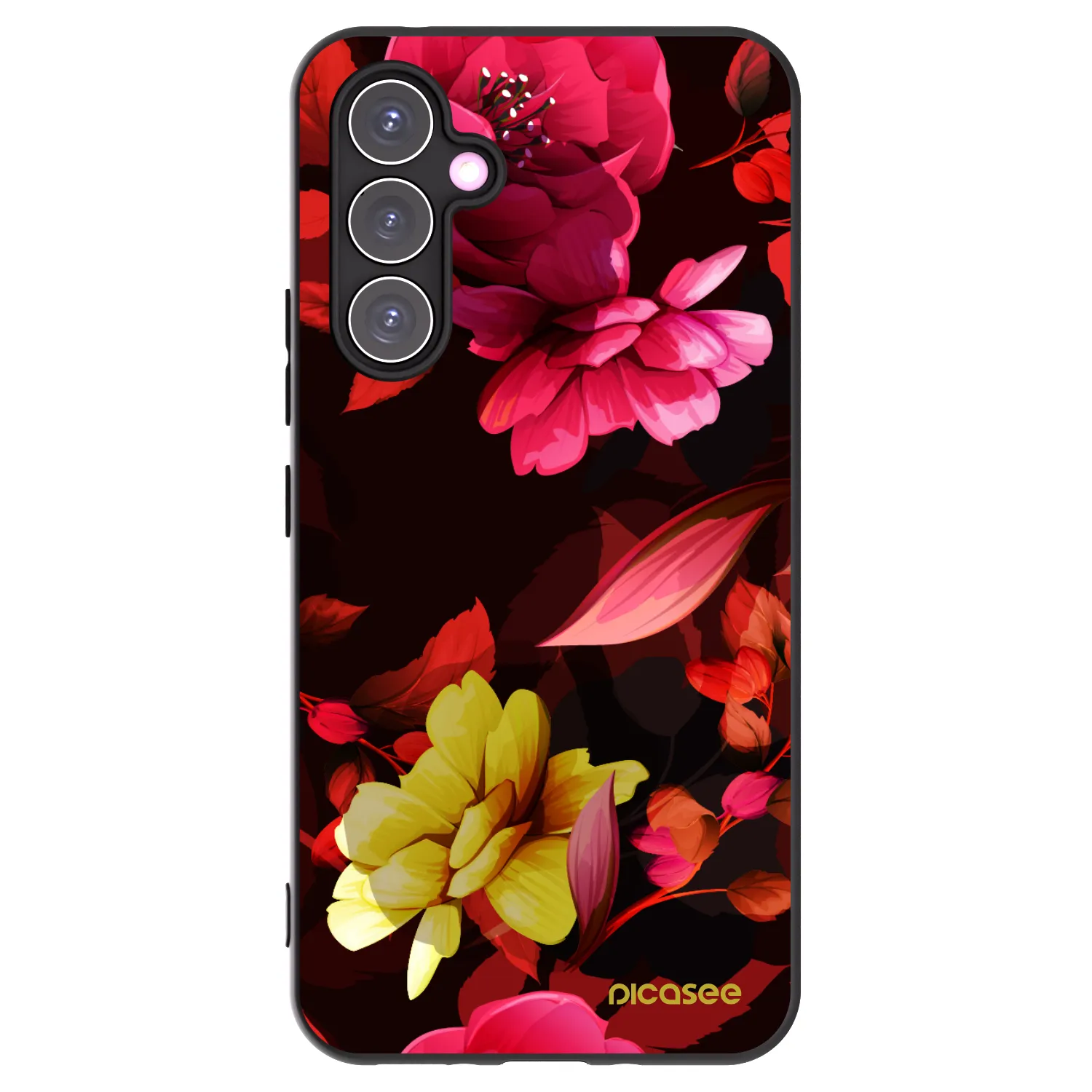 Picasee silikónový čierny obal pre Samsung Galaxy A54 5G A546B - Dark Peonny