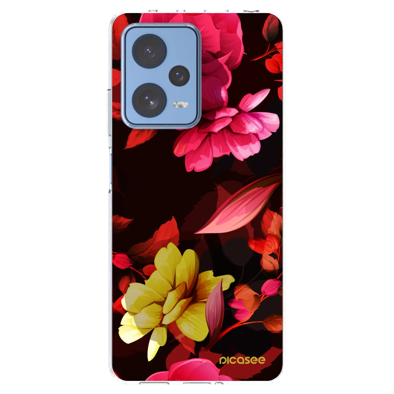 Picasee silikónový prehľadný obal pre Xiaomi Redmi Note 12 Pro 5G - Dark Peonny