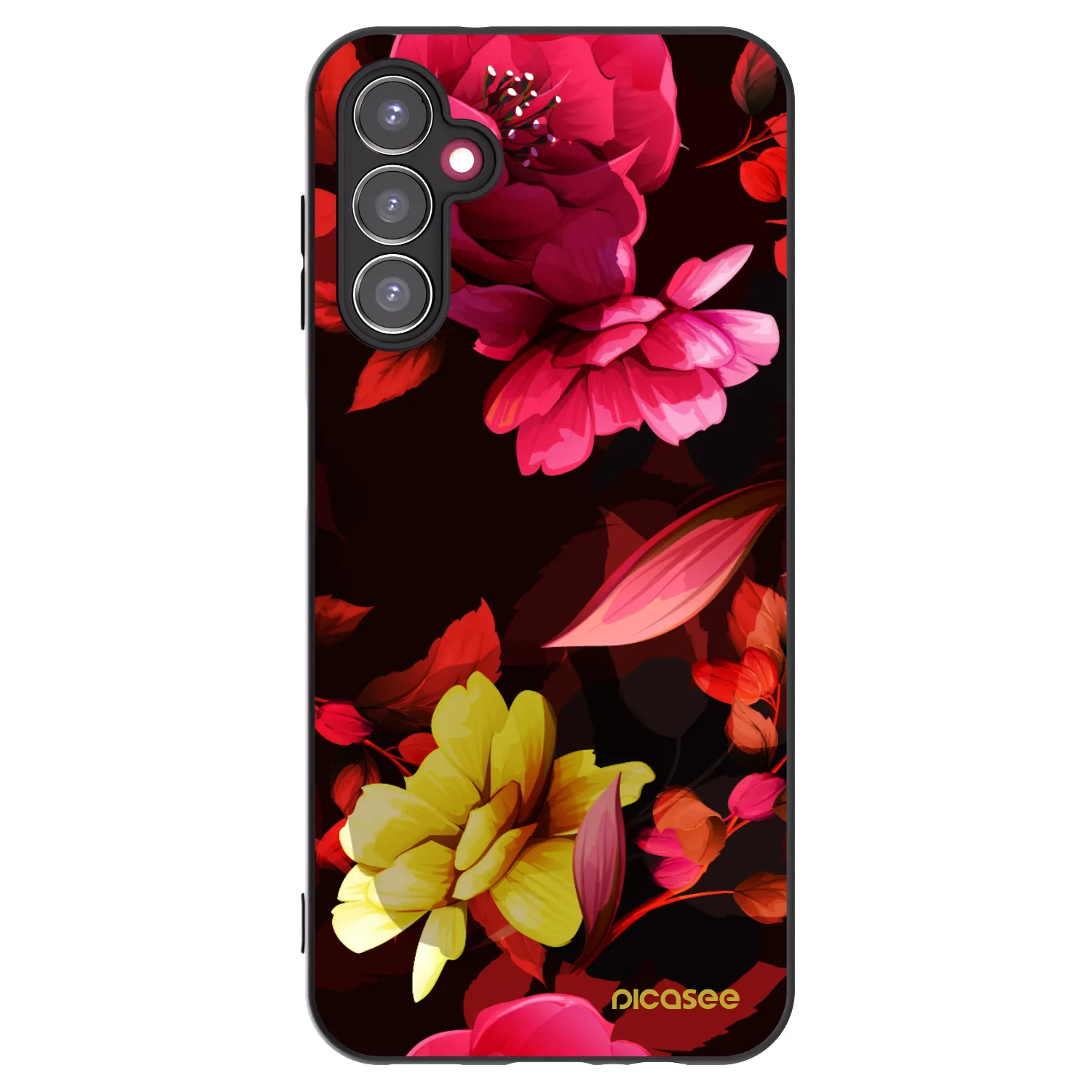 Picasee silikónový čierny obal pre Samsung Galaxy A14 5G A146P - Dark Peonny