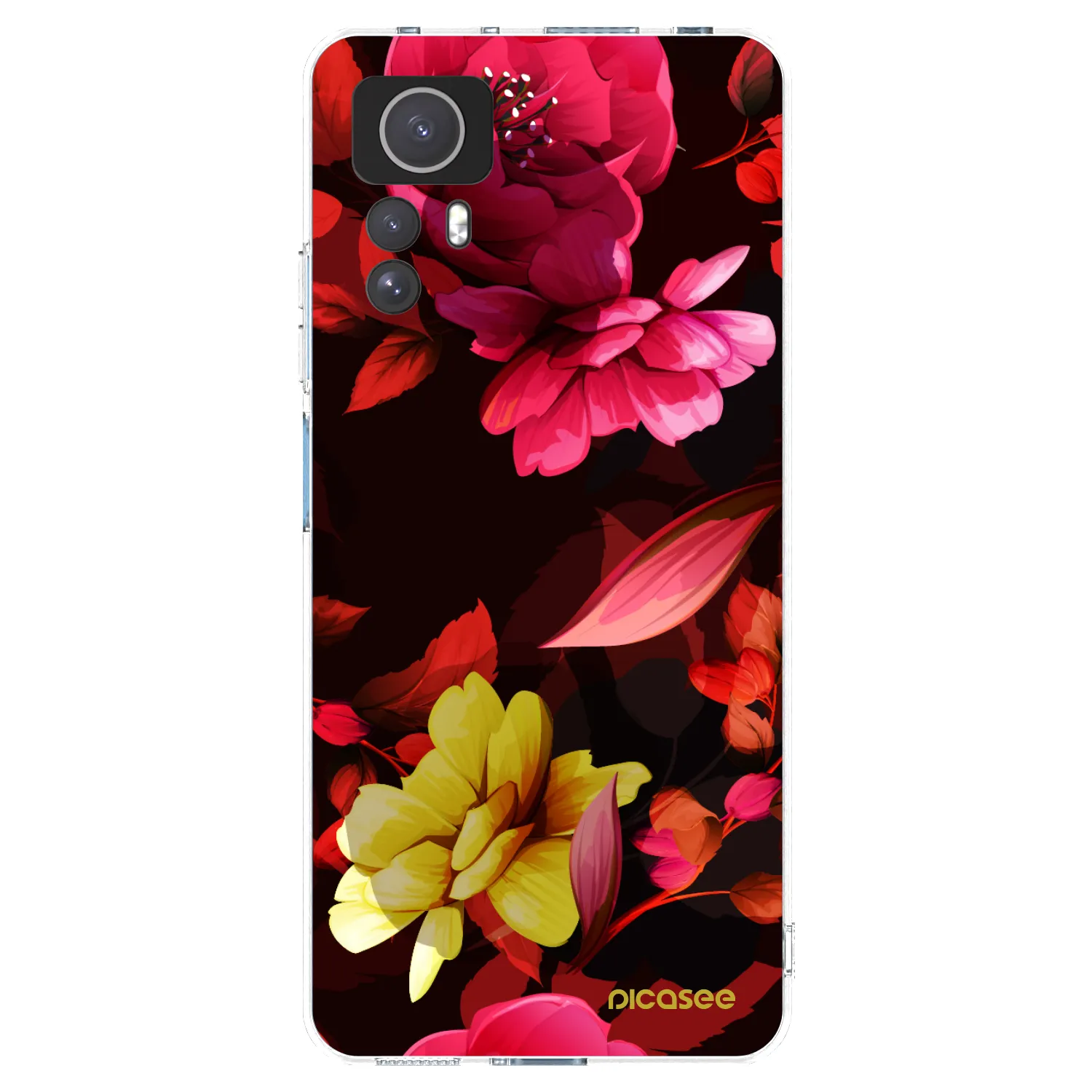 Picasee silikónový prehľadný obal pre Xiaomi Redmi Note 12S - Dark Peonny