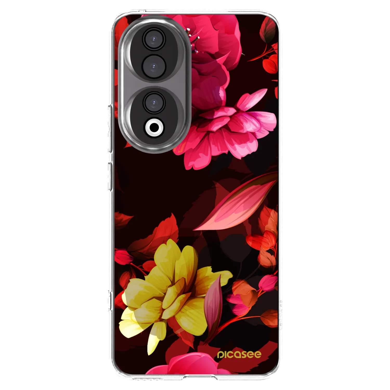 Silikónový prehľadný obal pre Honor 90 5G - Dark Peonny