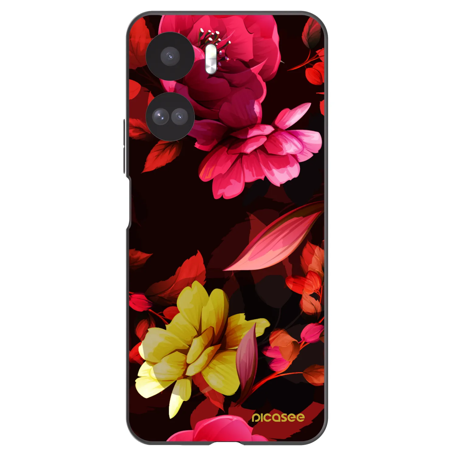 Picasee silikónový čierny obal pre Honor 90 Lite 5G - Dark Peonny