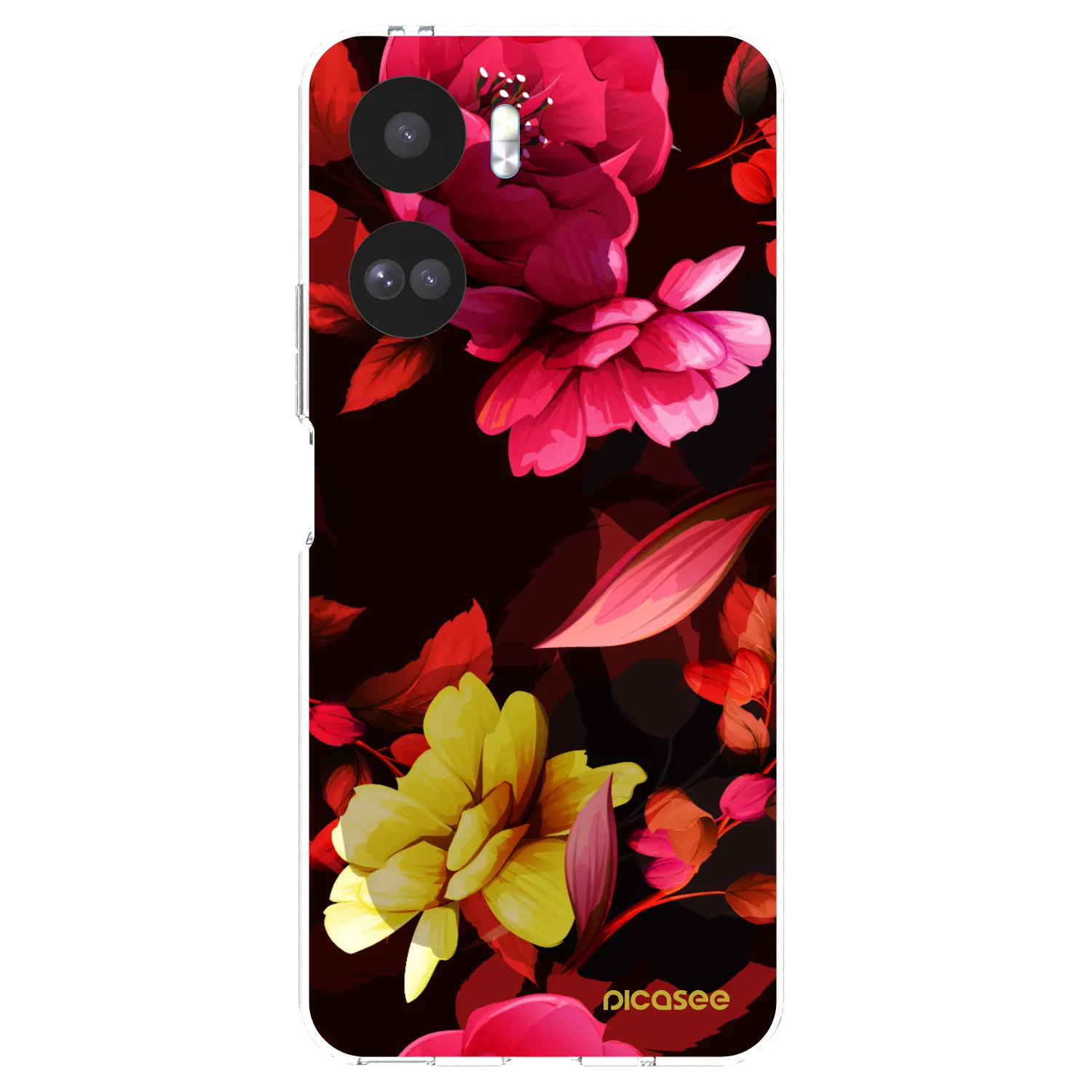 Picasee silikónový prehľadný obal pre Honor 90 Lite 5G - Dark Peonny