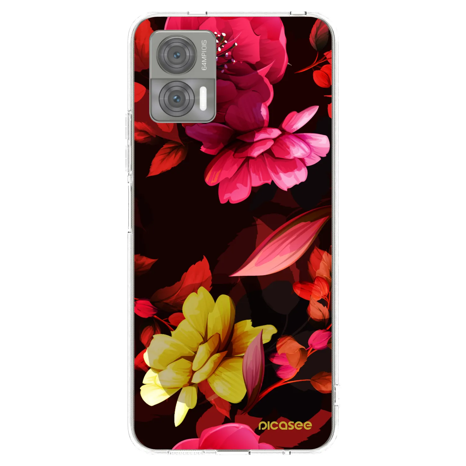 Silikónový prehľadný obal pre Motorola Edge 30 Neo - Dark Peonny