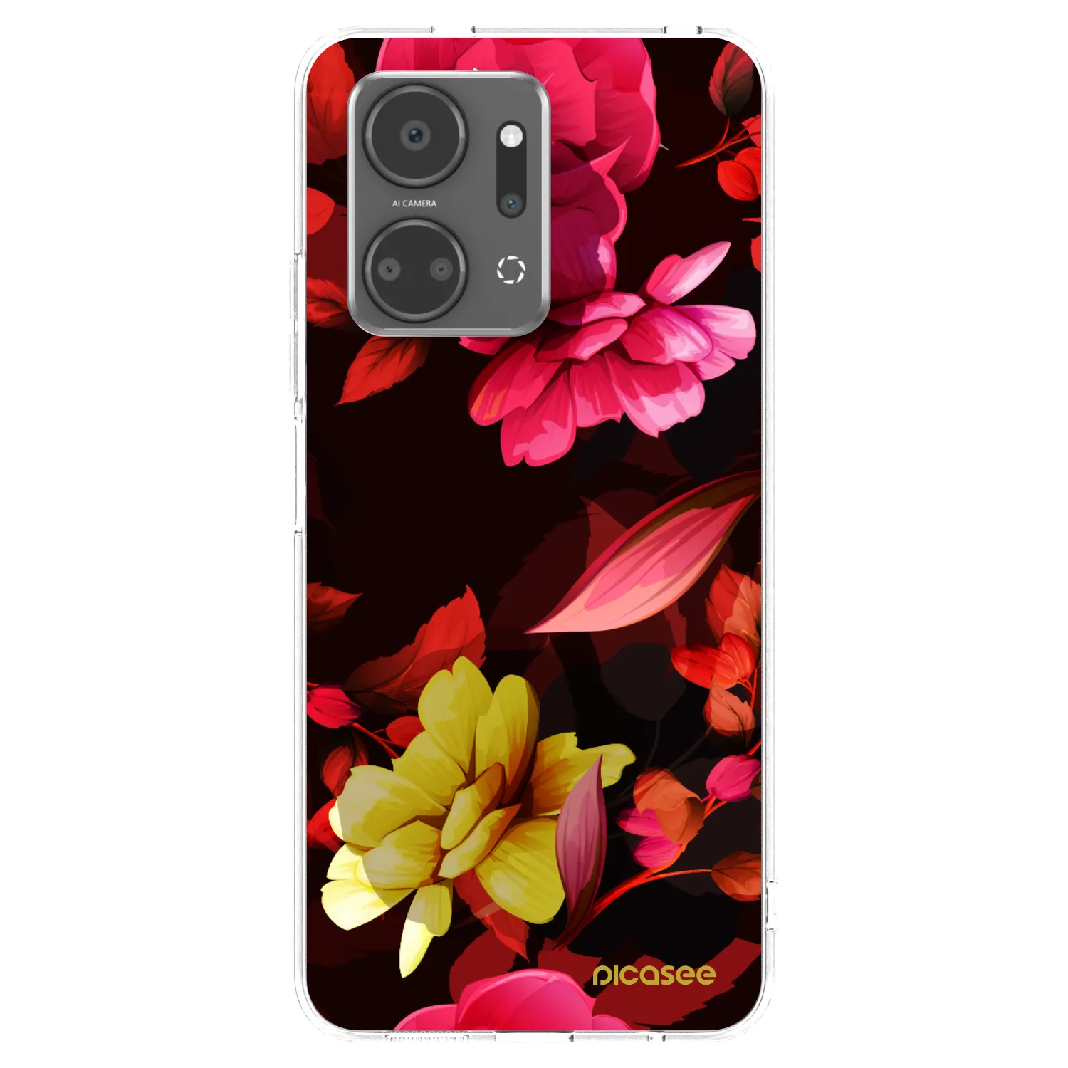 Picasee silikónový prehľadný obal pre Honor X7a - Dark Peonny