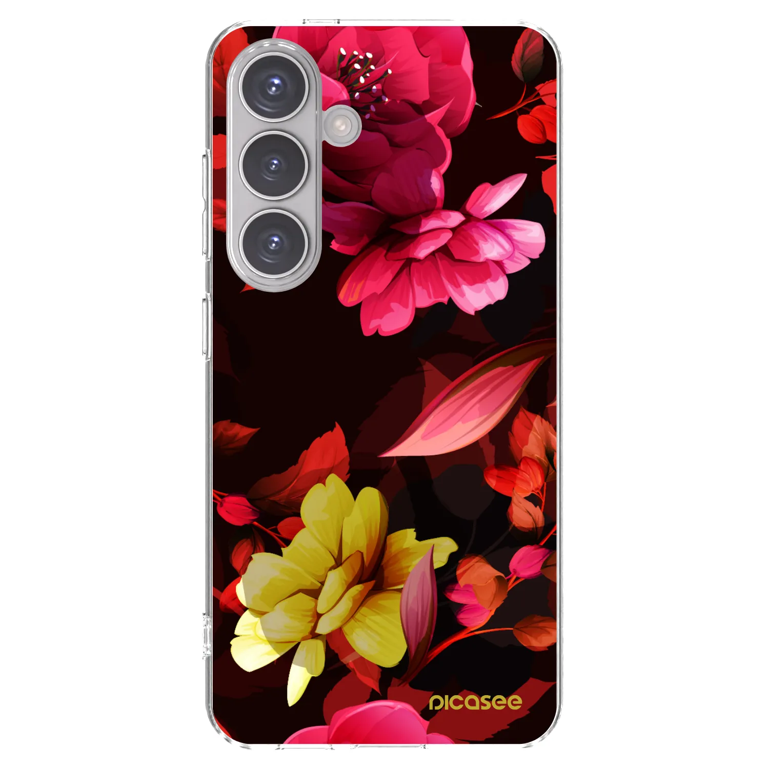 Picasee silikónový prehľadný obal pre Samsung Galaxy S24 S921B 5G - Dark Peonny