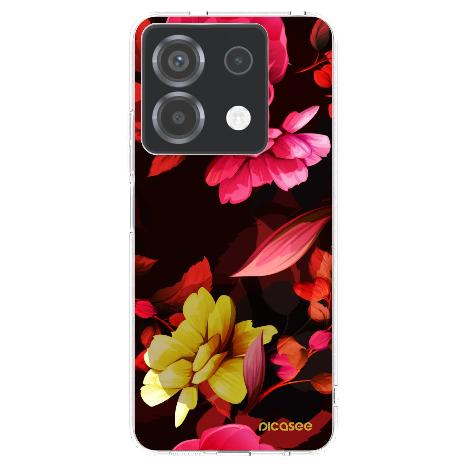 Picasee silikónový prehľadný obal pre Xiaomi Poco X6 - Dark Peonny