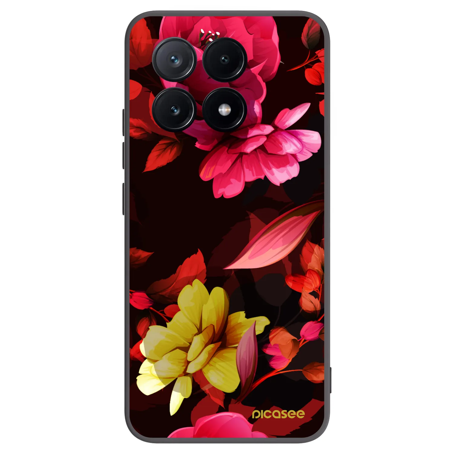 Picasee silikónový čierny obal pre Xiaomi Poco X6 Pro - Dark Peonny