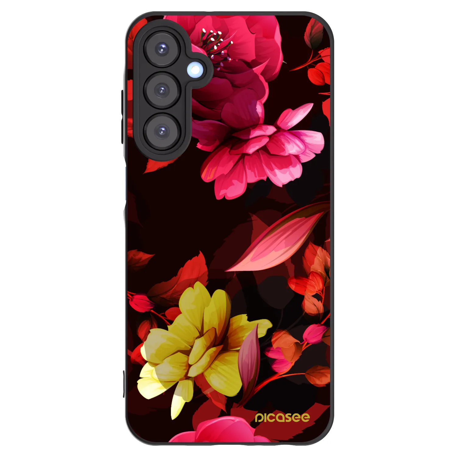 Picasee silikónový čierny obal pre Samsung Galaxy A25 A256B 5G - Dark Peonny