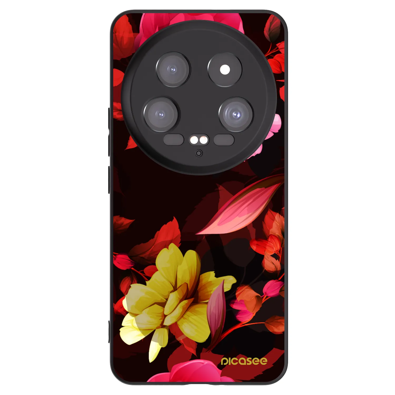 Silikónový čierny obal pre Xiaomi 14 Ultra - Dark Peonny