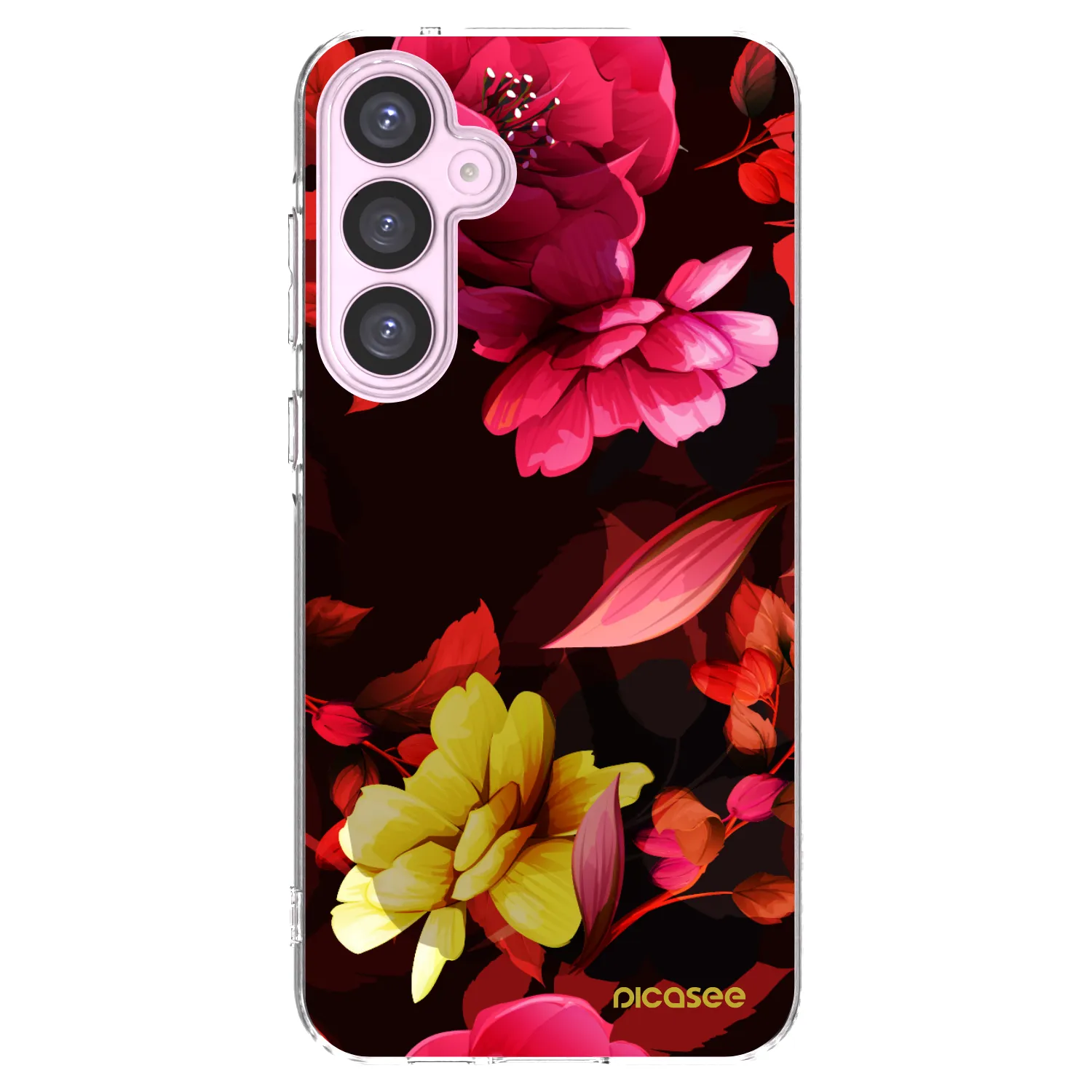 Picasee silikónový prehľadný obal pre Samsung Galaxy A55 5G A556B - Dark Peonny