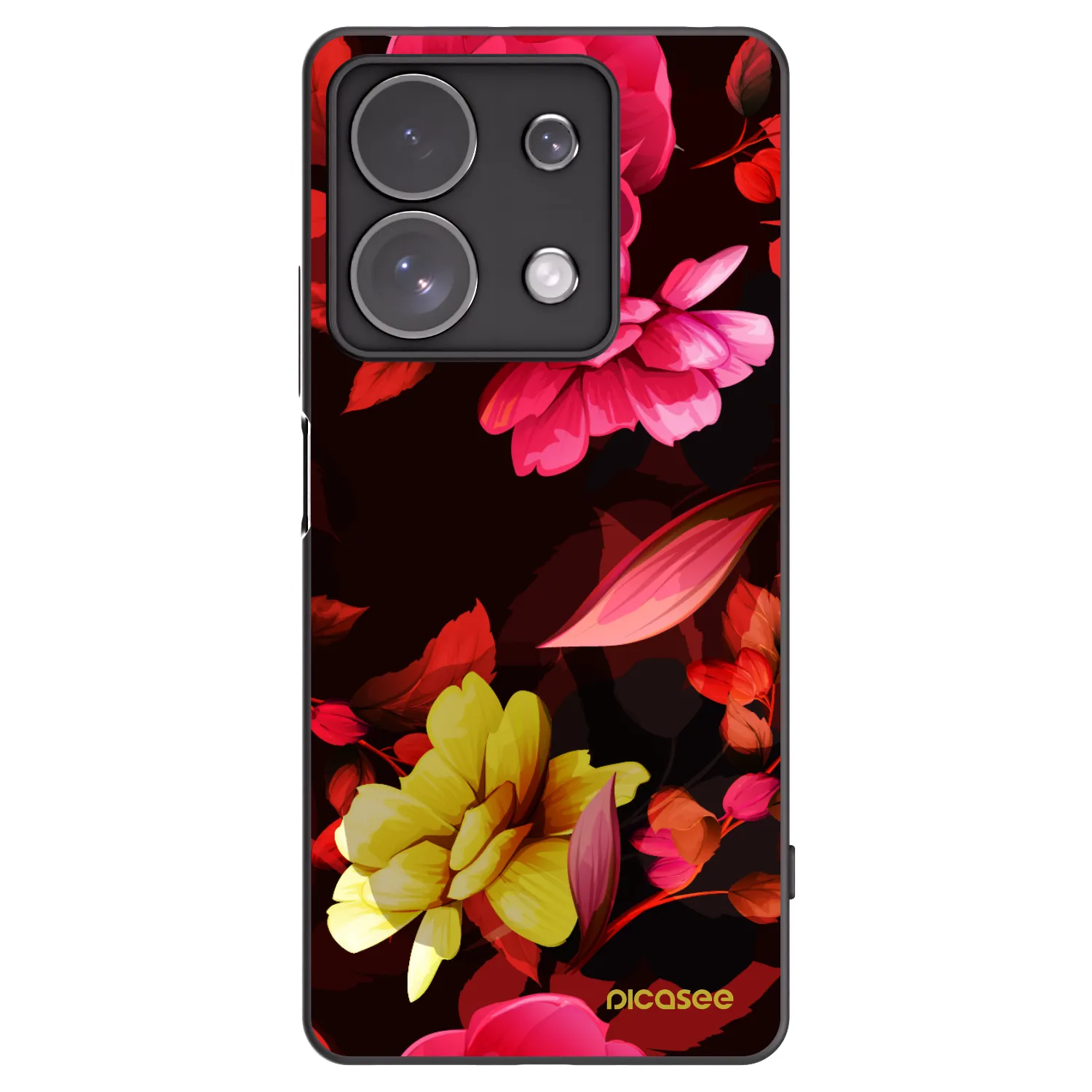 Silikónový čierny obal pre Xiaomi Redmi Note 13 Pro 4G - Dark Peonny