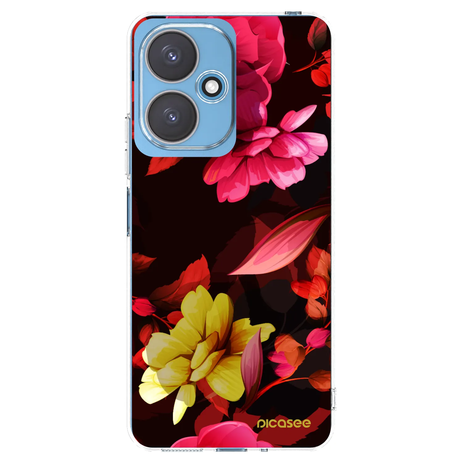 Picasee silikónový prehľadný obal pre Xiaomi Redmi 13C 5G - Dark Peonny