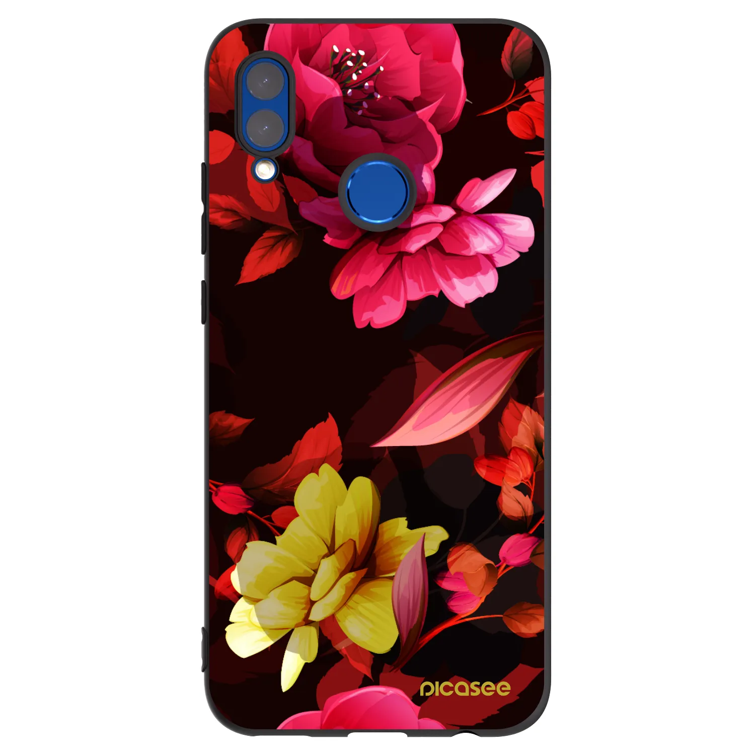 Picasee silikónový čierny obal pre Honor 10 Lite - Dark Peonny