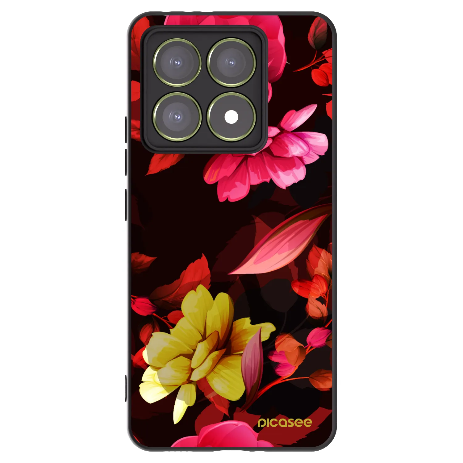 Picasee silikónový čierny obal pre Xiaomi 14T - Dark Peonny
