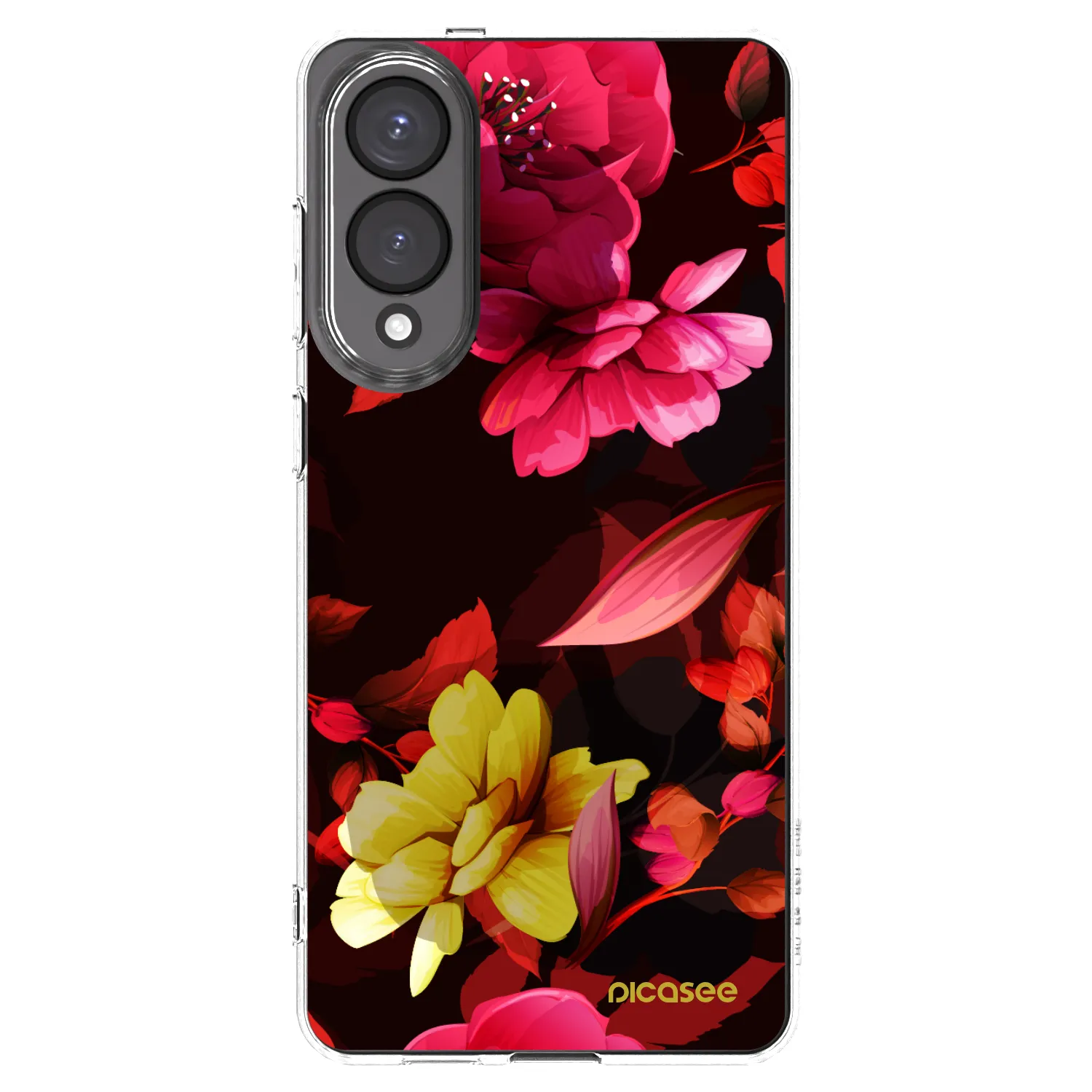 Picasee silikónový prehľadný obal pre Samsung Galaxy S25 Edge 5G - Dark Peonny