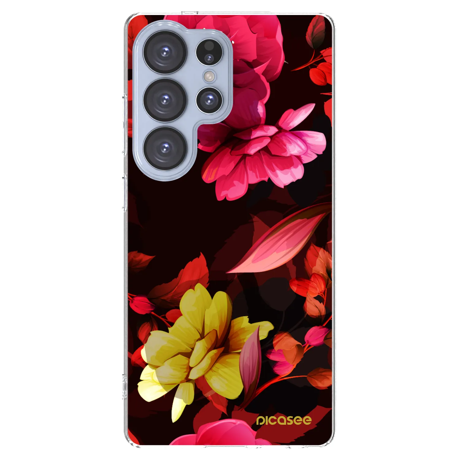 Picasee silikónový prehľadný obal pre Samsung Galaxy S25 Ultra 5G - Dark Peonny